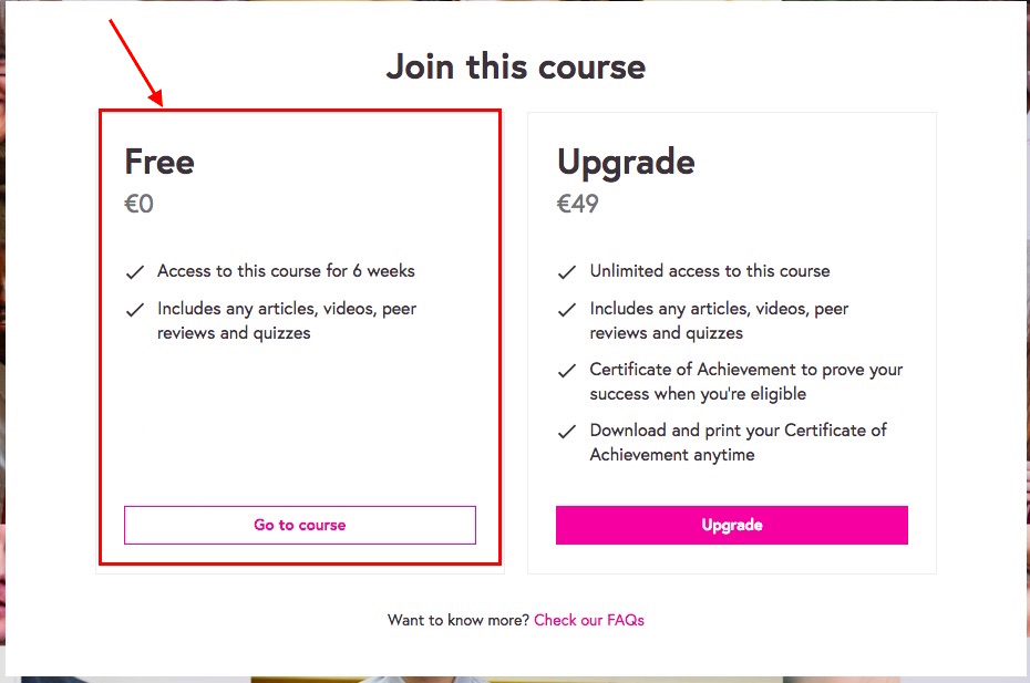 How can I get a free certificate?