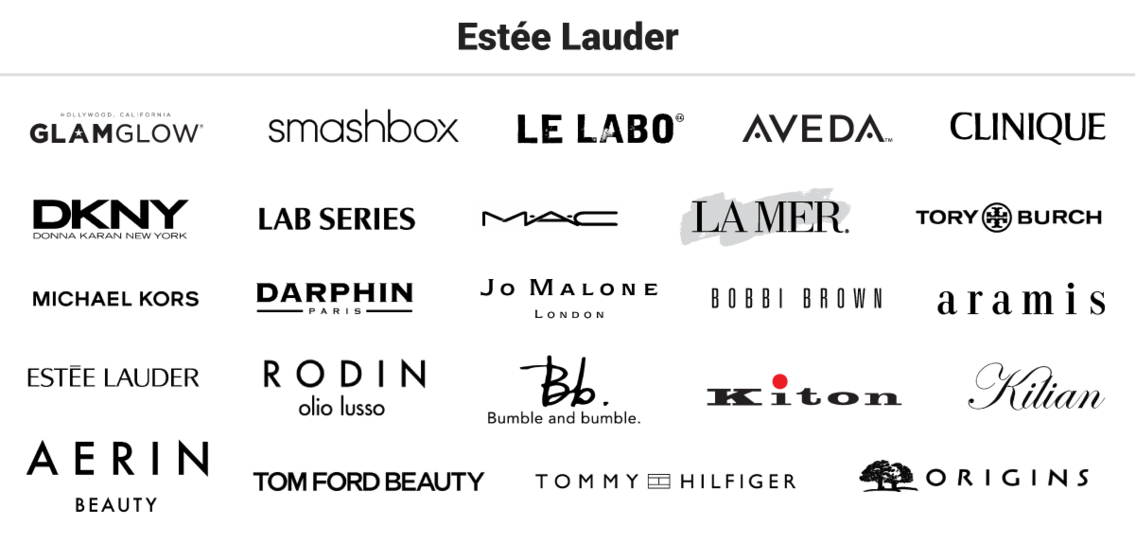 How many companies are owned by Estee Lauder?