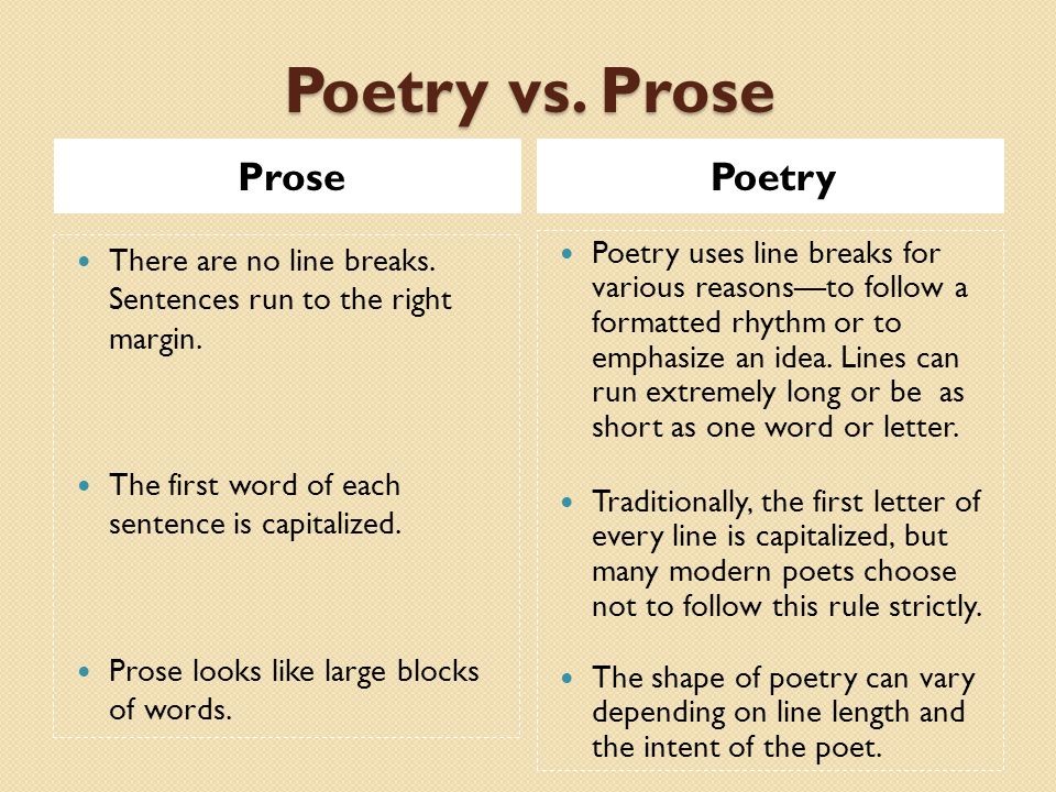 Is prose all natural?