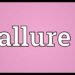 What does Allure award mean?