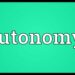 What is female autonomy?