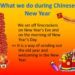 What should you not do on Chinese New Year?