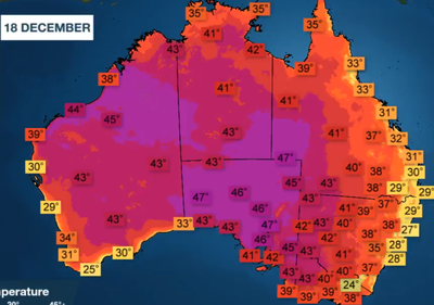 What was the hottest day in Australia 2020?