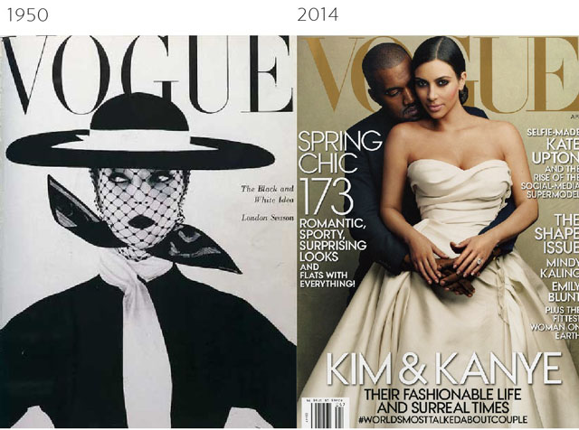Who has the second most Vogue covers?