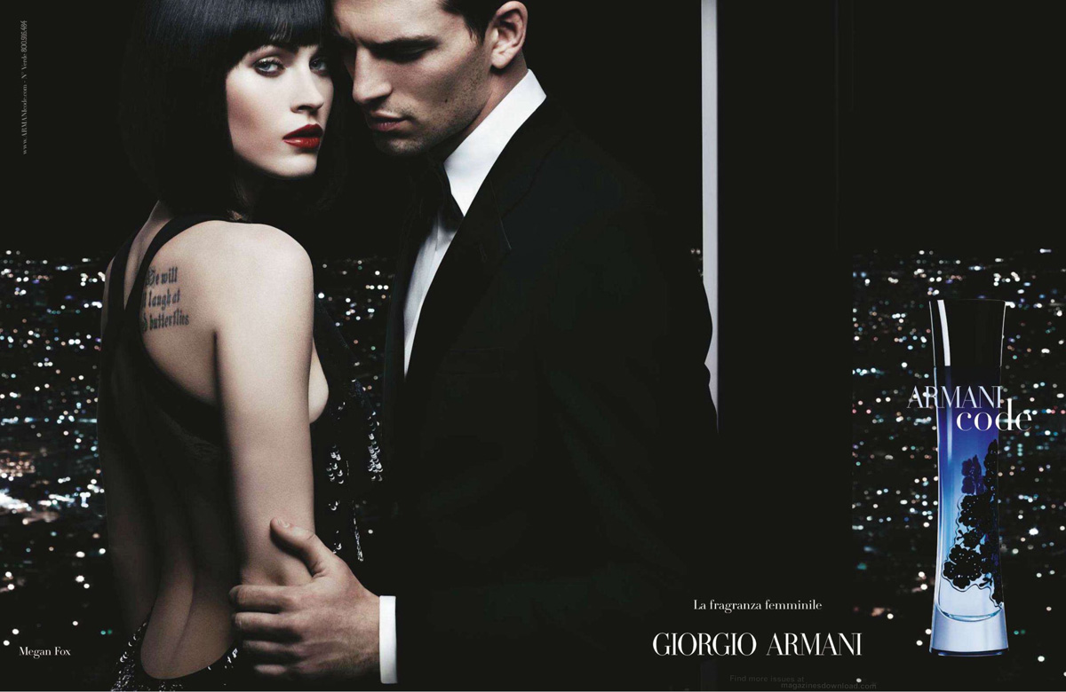 Who is the woman in the Armani Code advert?