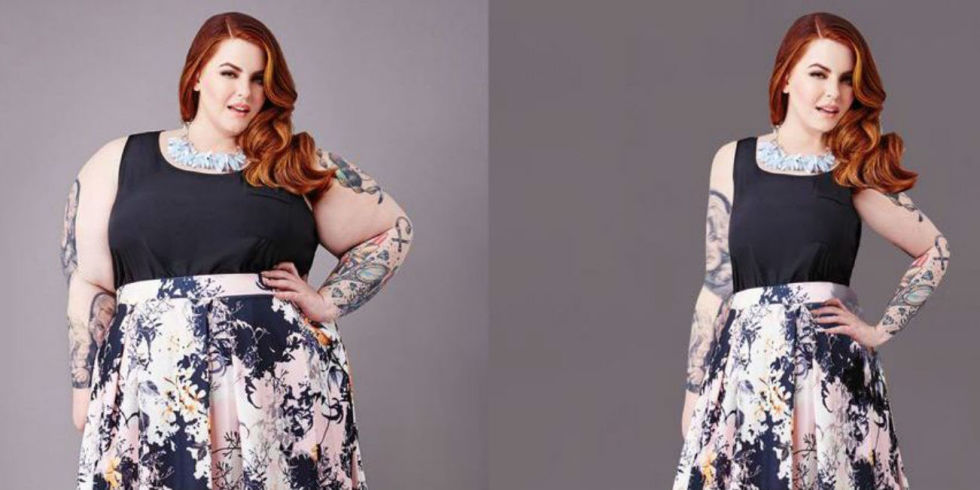 Why do plus size models have skinny faces?