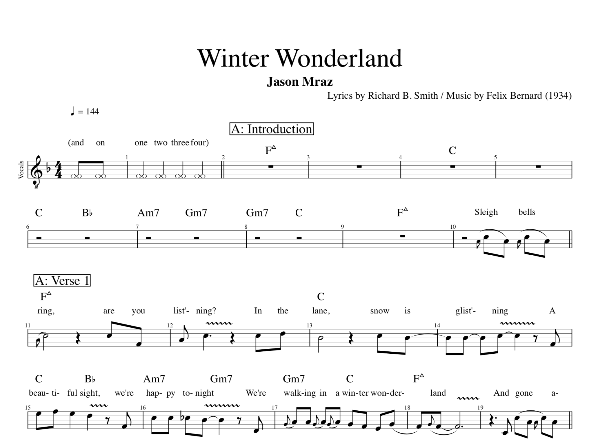 How do you play winter wonderland on acoustic guitar?