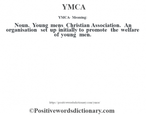 What YMCA means?