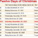 What are the 12 days of Christmas 2021?