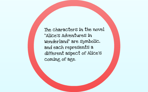 What does Alice in Wonderland symbolize?