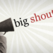 What does a big shout-out mean?