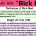 What does getting Rick Rolled mean?