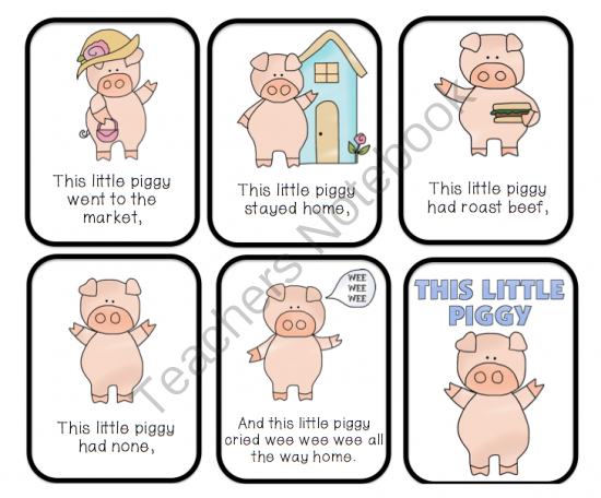 What does the nursery rhyme This little piggy went to market mean?