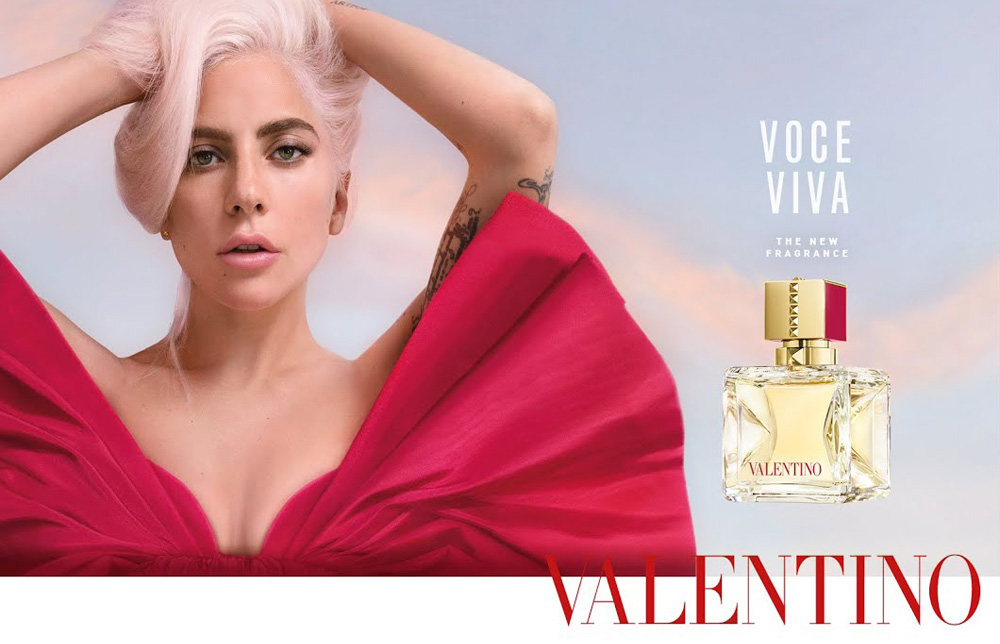 What is Lady Gaga singing perfume commercial?