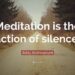 What is sound of silence in spirituality?