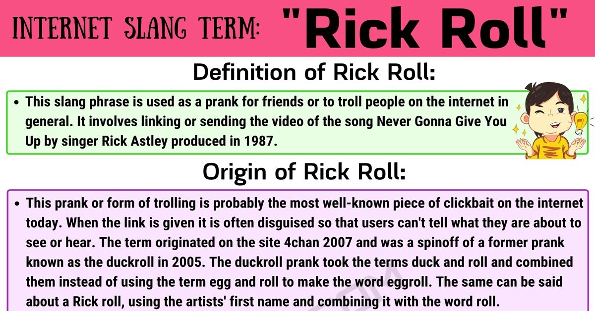 What is the meaning of getting Rick Rolled?