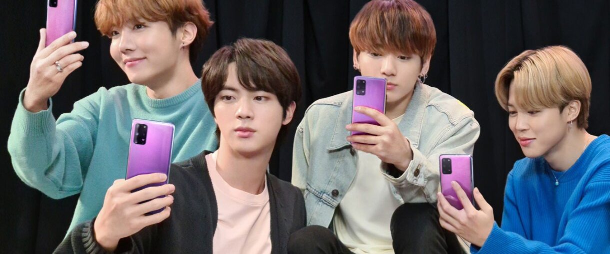 What phone is BTS promoting?