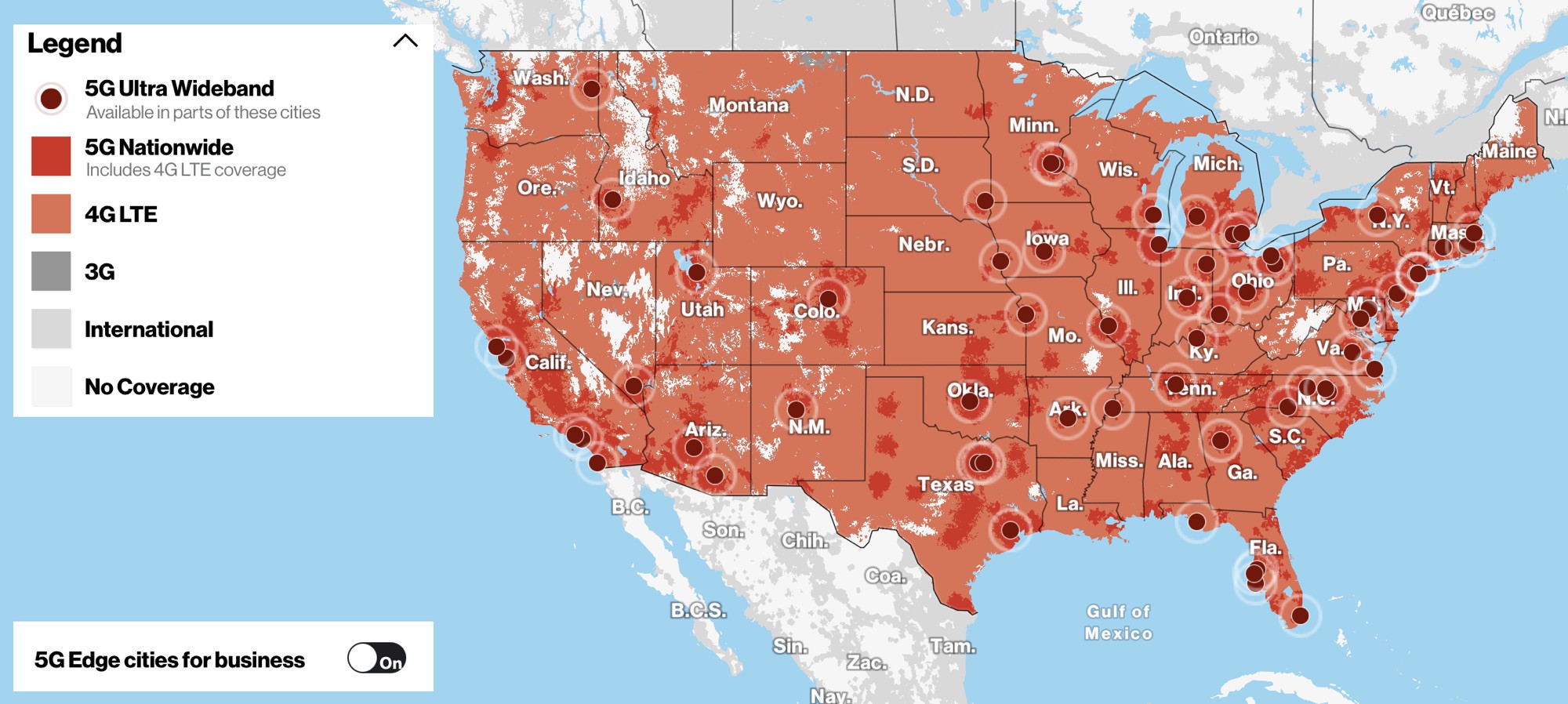 Where is Verizon 5G UW?