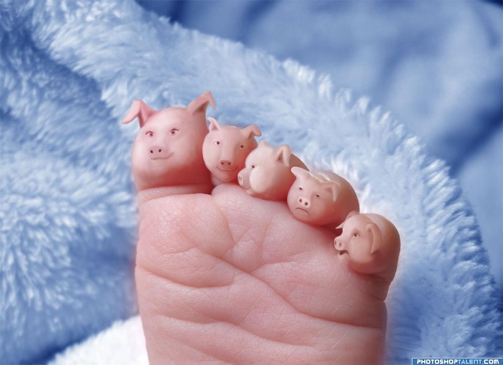 Which toe does this little piggy start with?