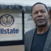 Who are the actors in the Allstate space commercial?