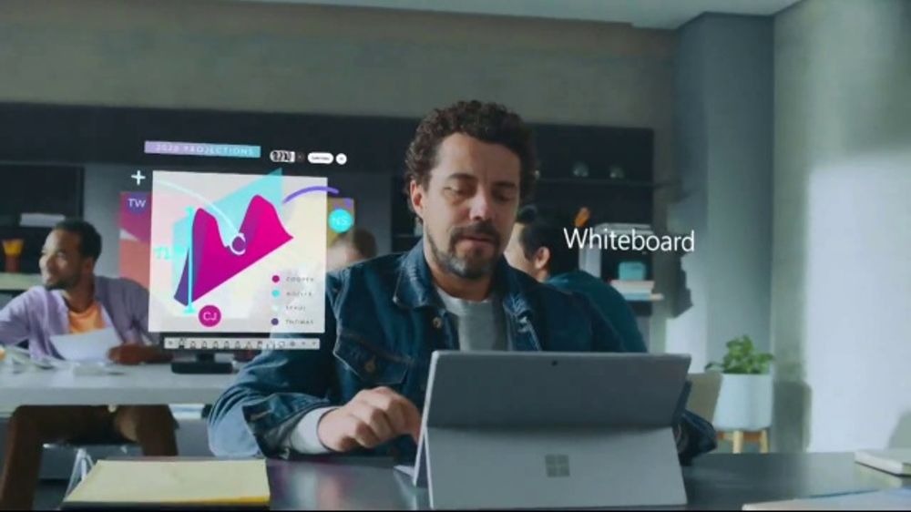 Who is in the Microsoft Teams commercial?