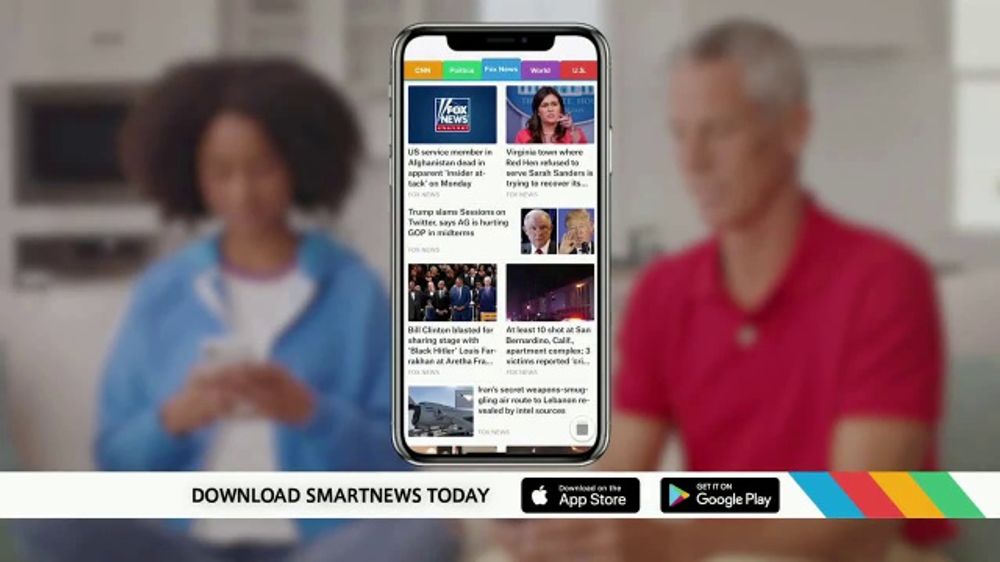 Who is the actor in the Smart News commercial?