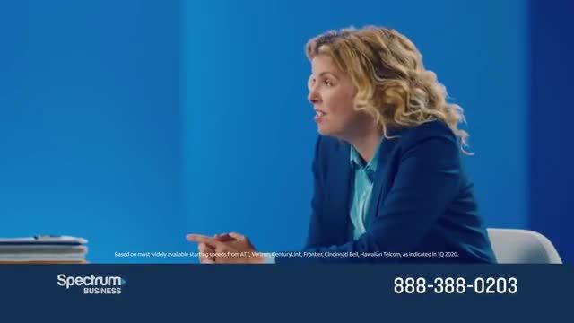 Who is the actress in the Spectrum business commercial?