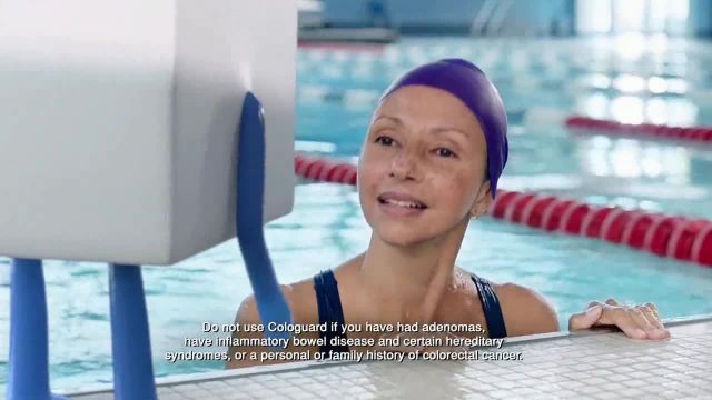 Who is the actress swimming in the cologuard commercial?