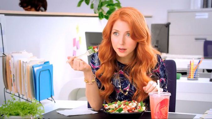 Who is the redhead woman in the LG commercial?