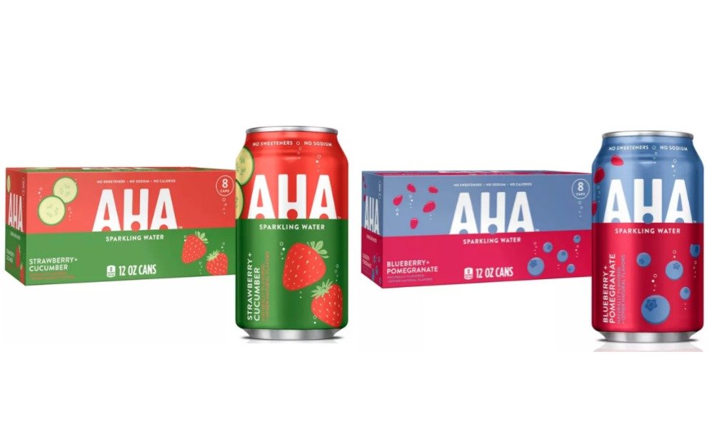 Who owns AHA sparkling water?