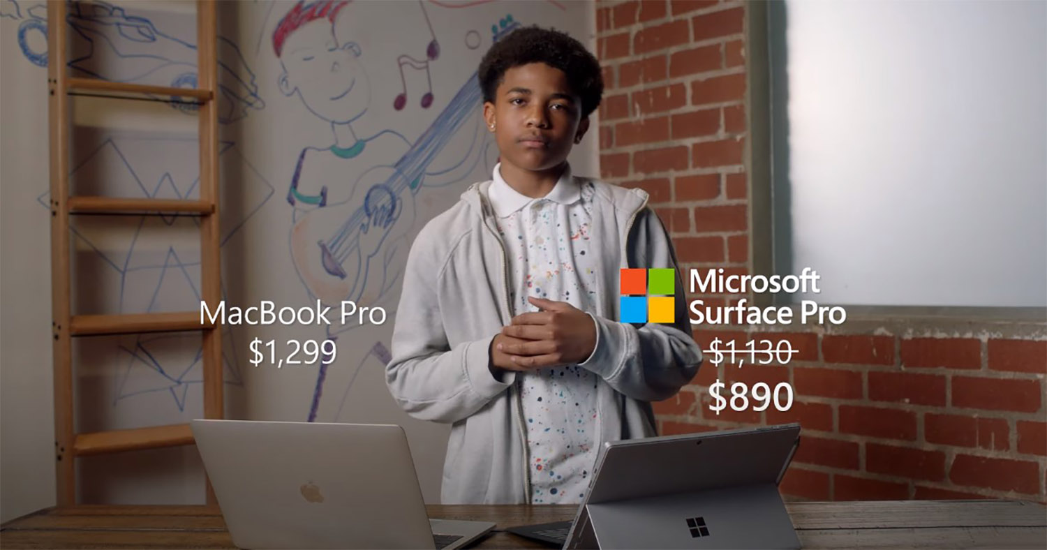 Who sings in the new Microsoft commercial?