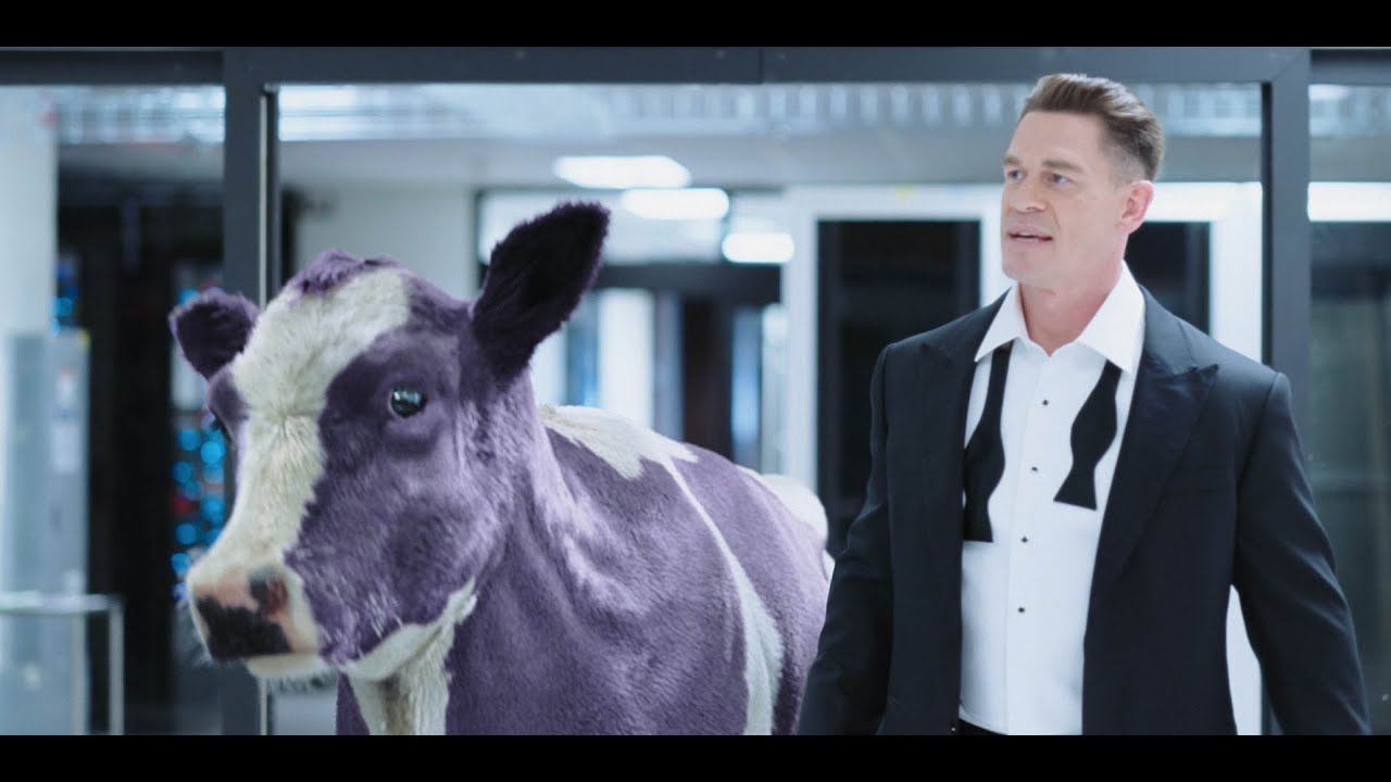 Why is there a purple cow on Experian commercial?